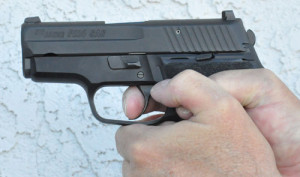 Two handed grip on the P224