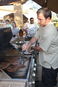 Todd Merkow, senior consultant with Outdoor Channel, being tonight's chef.