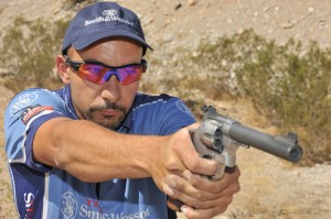 Team Smith & Wesson's John Bagakis shooting revolver