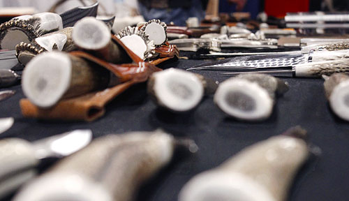 Collection of Silver Stag Knives at the 2013 SHOT Show at the Sands Convention Center in Las Vegas