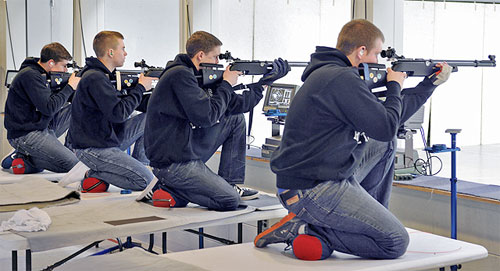 Shooters from the Saint Thomas Academy in Minnesota at the 2013 U.S. Army National Junior Air Rifle Championship