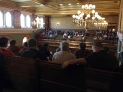 The Connecticut Senate chamber was packed with pro-gun supporters. With one exception, gun owners seem to have abided by Lieutenant Governor Nancy Wymans admonition: "There is no cheering. There is no booing. Photo courtesy NSSF.