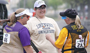 Women's American Trap finalists at the ACUI Clay Target Championships