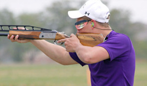 Men's American Trap silver medalist Joseph Recla at the ACUI Clay Target Championships