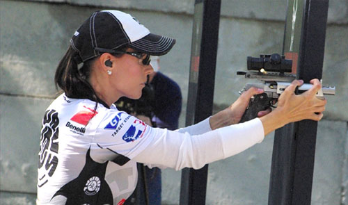 Jessie Duff at the Bianchi Cup Pro-Shooter Clinic
