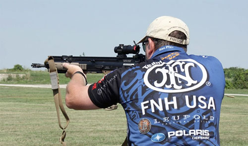 Ken Pfau of FNH USA at a NRA National Defense Match