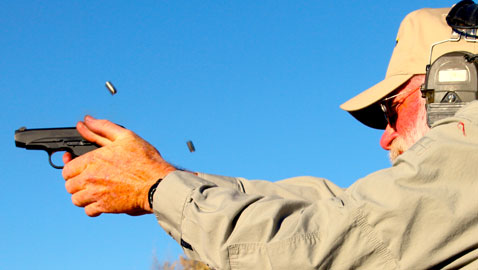 Gunsite’s Cory Trapp on the R51 with two rounds of brass in the air!