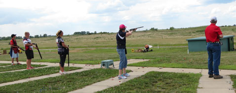 Larry and Brenda Potterfield shoot a round of trap with SCTP competitors