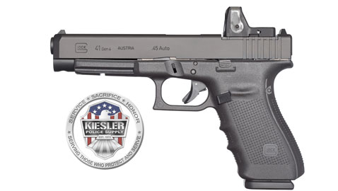 Glock G41 Gen4, Fixed Sights, 5.5LB,  13RD, M.O.S. accepts red dot aiming systems including the Trijicon RMS. Photo Credit: kiesler.com