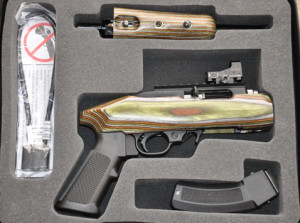 The Charger Takedown model comes with a hard case with a fitted foam insert for the magazine, barrel and receiver when the pistol is taken apart.