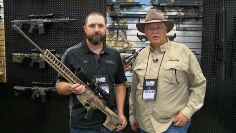 Glen Seekings was one of many people Michael met at the NRA Show. Here with Glen's Precision Rifle in 6.5 Creedmoor.